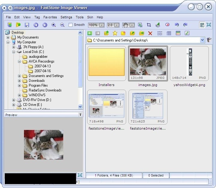 FastStone Image Viewer 3.6 : Main menu