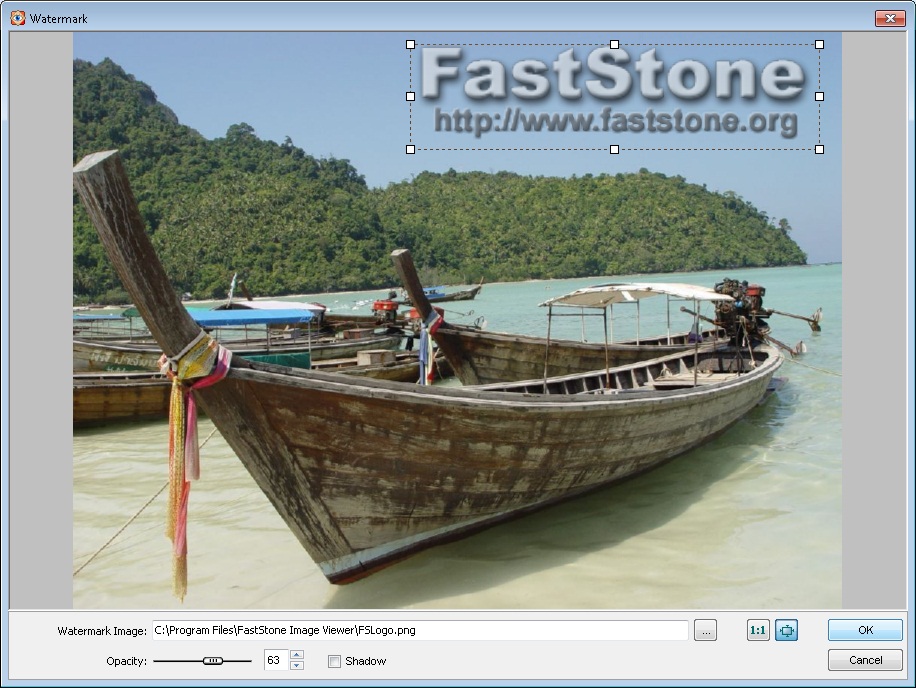FastStone Image Viewer 5.5 : Watermarks