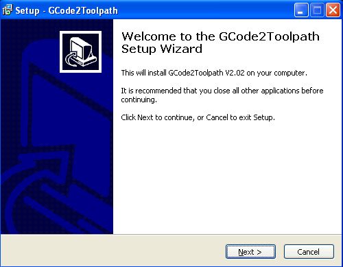 GCode2Toolpath 2.0 : Setup Window