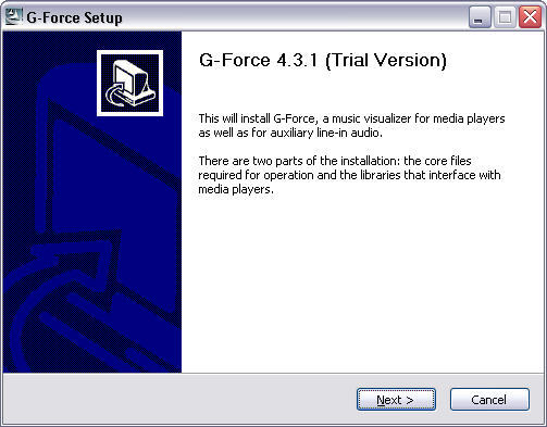 G-Force 4.3 : Main window