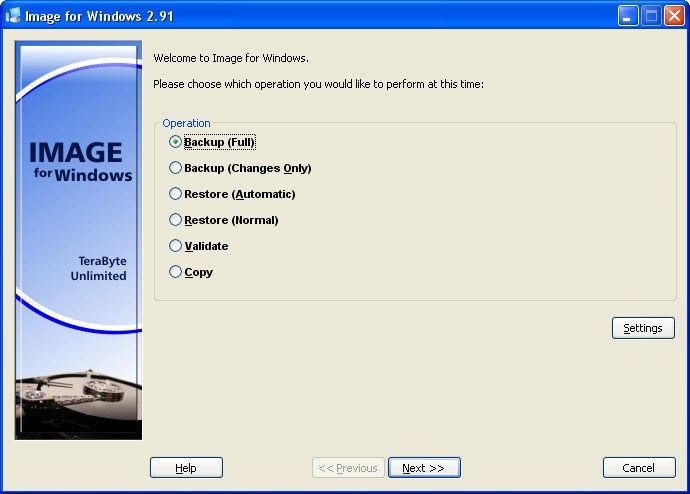 Image for Windows 2.9 : Main Window