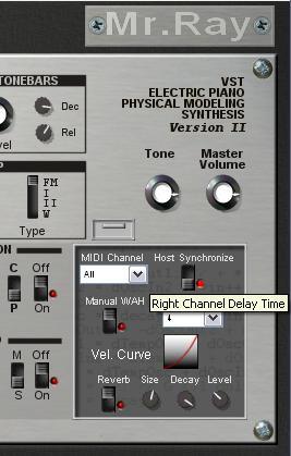 MrRay VST Electric Piano 2.2 : MIDI channels 2