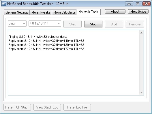 NetSpeed Bandwidth Tweaker 1.0 : Network Tools