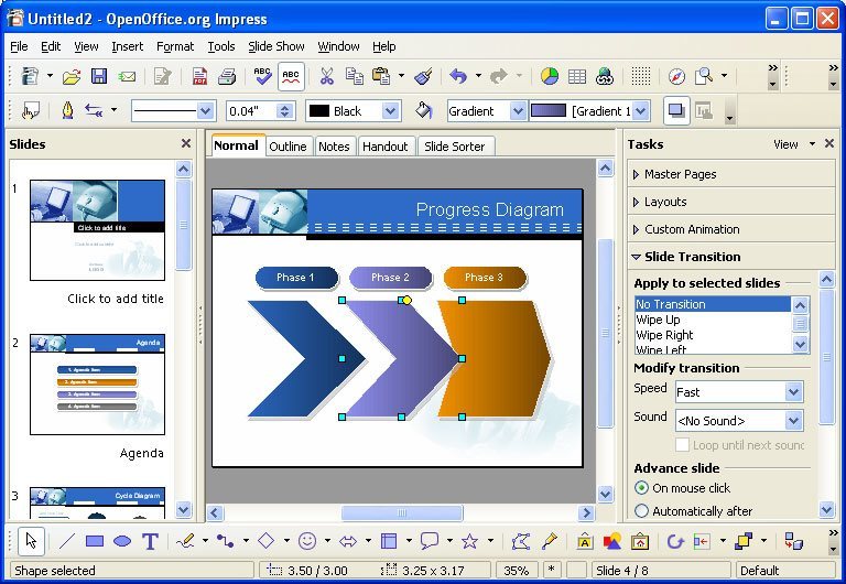 OpenOffice 3.3 : Main Screen