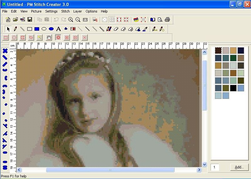 PM Stitch Creator 3.0 : Standard Windows interface