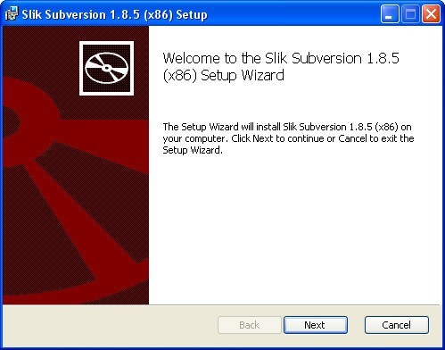 Slik Subversion 1.8 : Installation Window