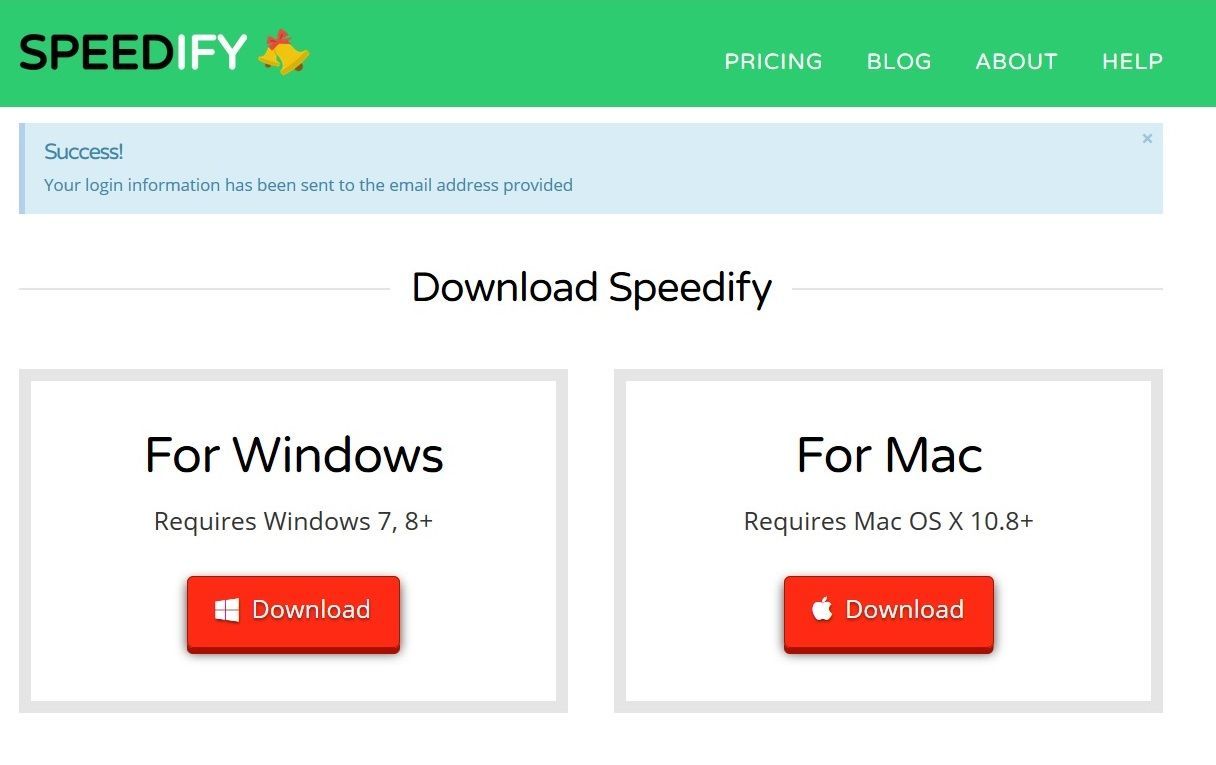 Speedify 2.3 : Main window