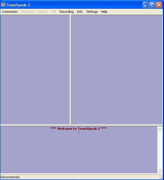 TeamSpeak 2.0 : Screenshot of the main window