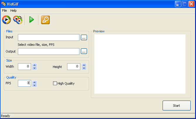 VidGIF 2.4 : Main Window