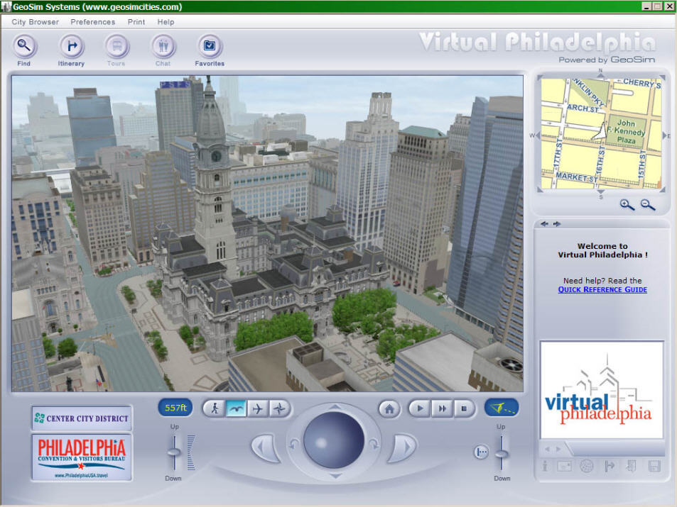 Virtual Philadelphia 2.4 : Main window