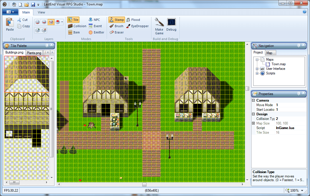 Visual RPG Studio 0.7 : Main window