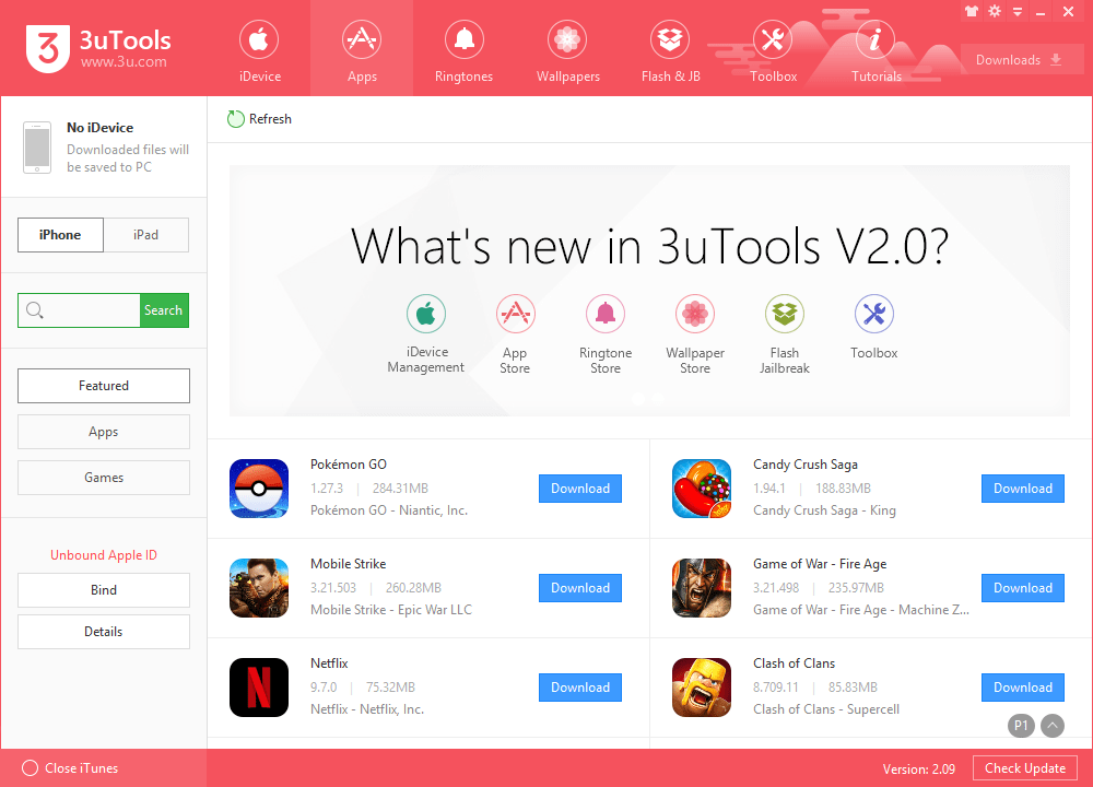 3uTools : Apps Window