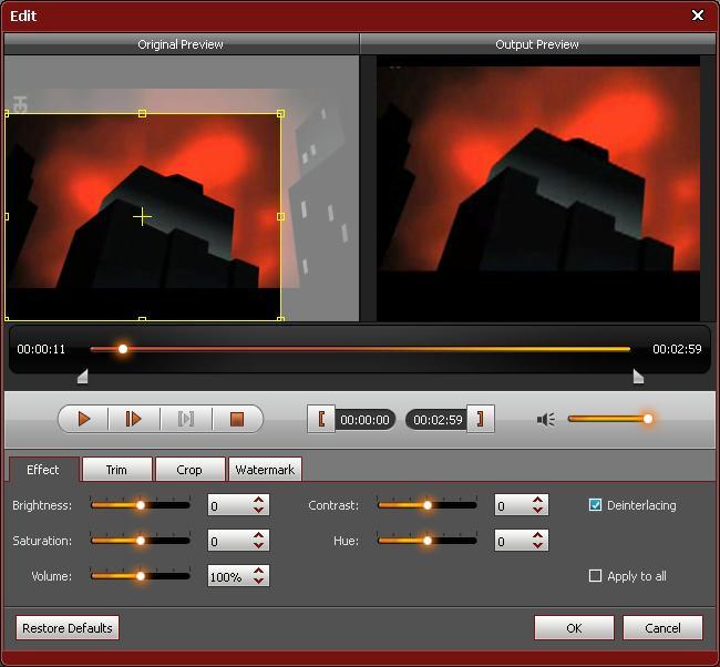 4Videosoft 3GP Video Converter 5.0 : Video Editor