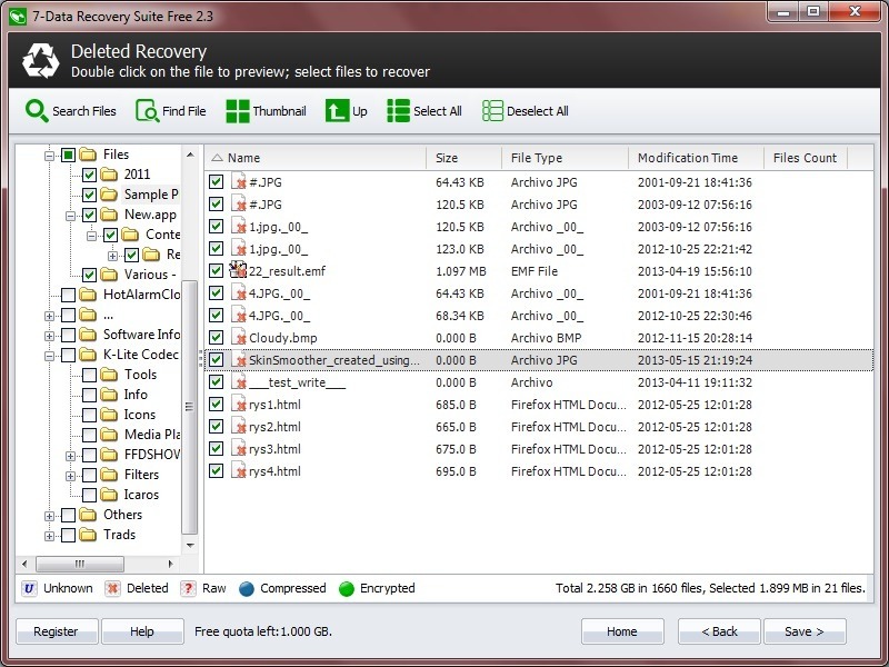 7-Data Recovery Suite 2.3 : Deleted Recovery