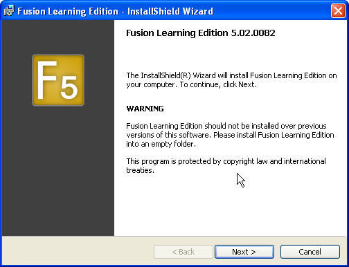 Fusion Learning Edition 5.0 : Installing