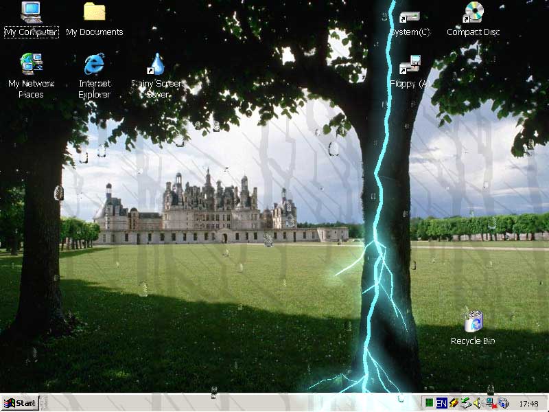 Rainy Screen Saver 2.2 : Main Window