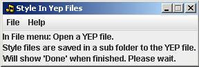 Style In Yep Files 1.5 : Main window