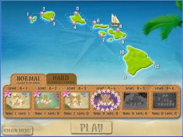 Aloha Solitaire : Game Started