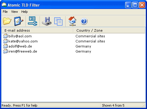 Atomic TLD Filter 1.3 : Main Window