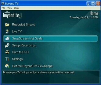Beyond TV DVD Burning Foundation 1.0 : Main screen