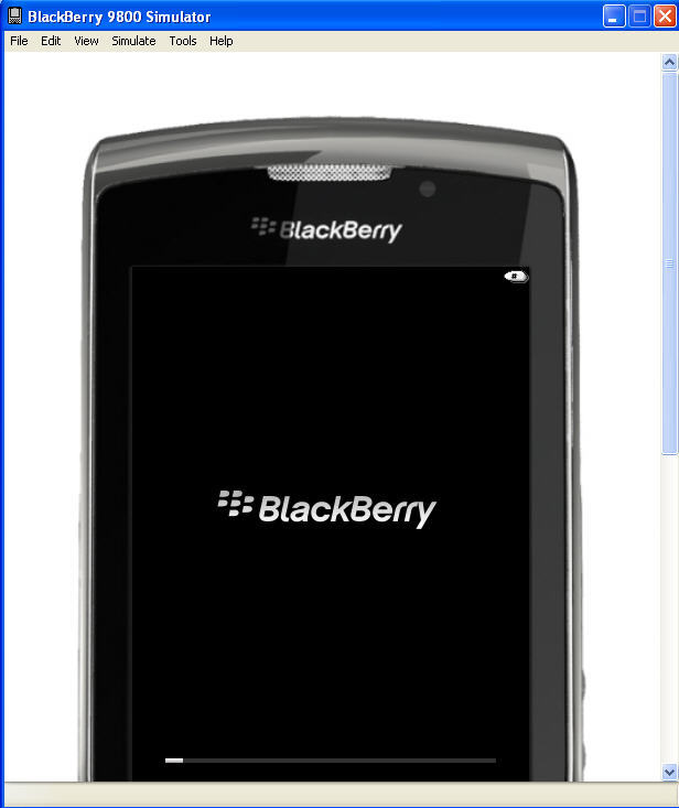 BlackBerry Simulator (9800) 6.0 : Main window