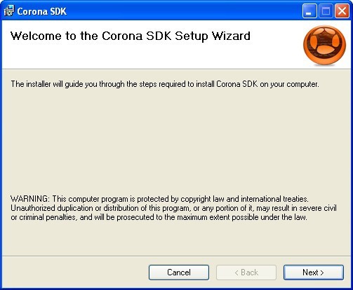 Corona SDK 12.6 : Main window
