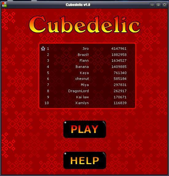 Cubedelic 1.0 : Main Menu