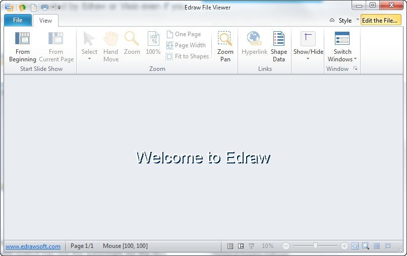 Edraw Viewer 7.9 : Main Window
