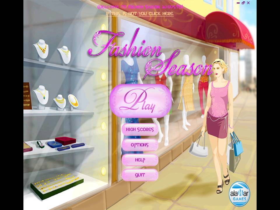 Fashion Season 1.0 : Game Main Screen