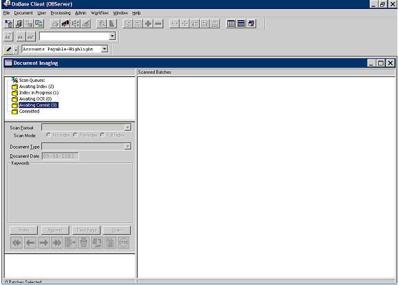 Hyland OnBase Client 11.0 : Main window