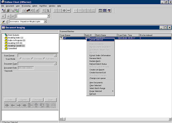 Hyland OnBase Client 11.0 : Main window