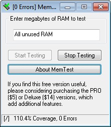 Memtest 6.0 : Test in Progress