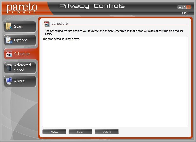 ParetoLogic Privacy Controls 3.2 : Schedule Section