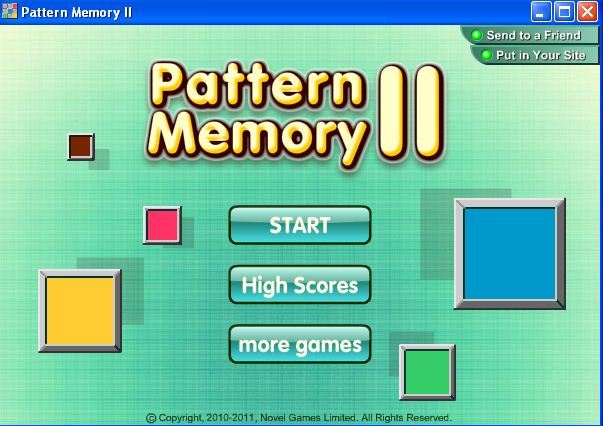 Pattern Memory II : Main menu