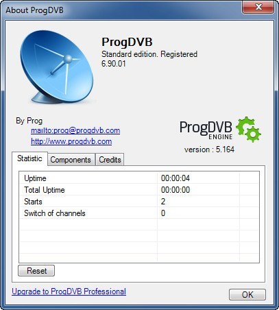 ProgDVB 6.9 : About Window