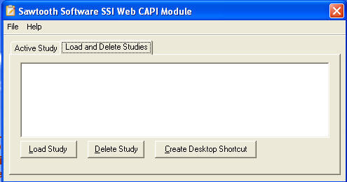 Sawtooth Software SSI Web CAPI Module 2.2 : Main window