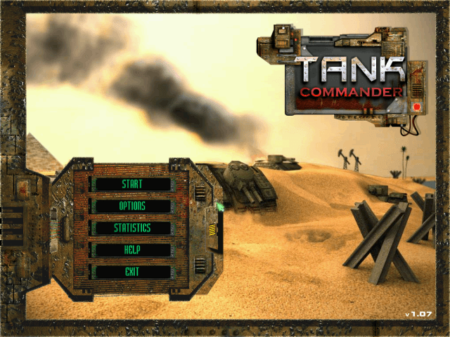 Tank Commander 1.0 : Main menu.