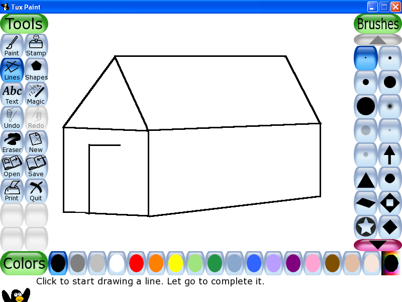 Tux Paint 0.9 : Drawing