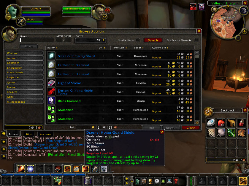 World of Warcraft 6.2 : Menus