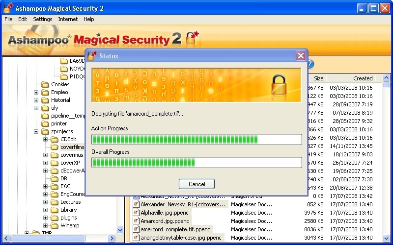 Ashampoo Magical Security 2.0 : Decrypting Files