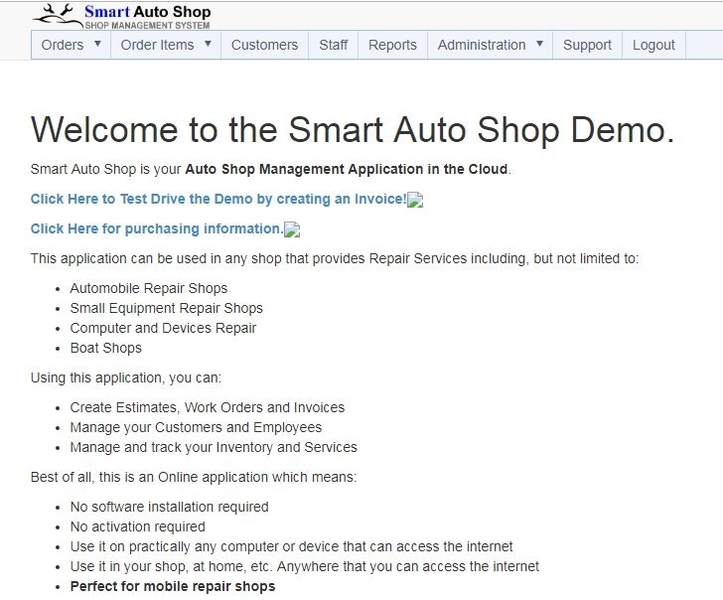 Smart Auto Shop 2.0 : Main Window