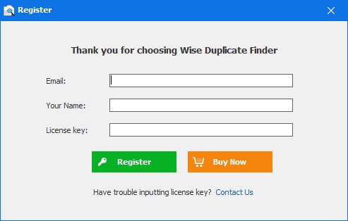 Wise Duplicate Finder 1.2 : Trial Limitations