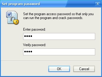 Word Password Recovery Master 4.1 : Set Program Password