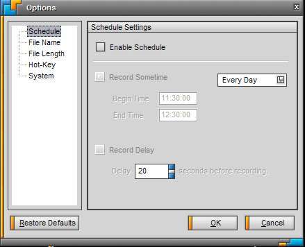 Anewsoft MP3 Recorder 2.0 : Options