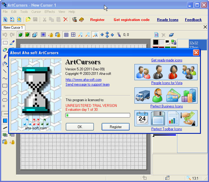 ArtCursors 5.2 : Main window