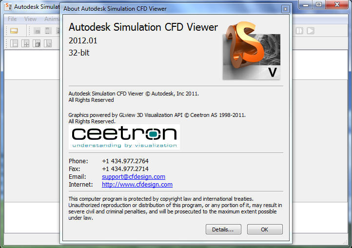 Autodesk Simulation CFD Viewer 2012.0 : Main window