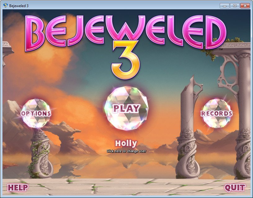 Bejeweled 3 : The "Start" Screen