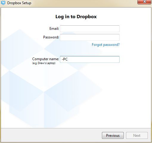 Dropbox 2.4 : Login