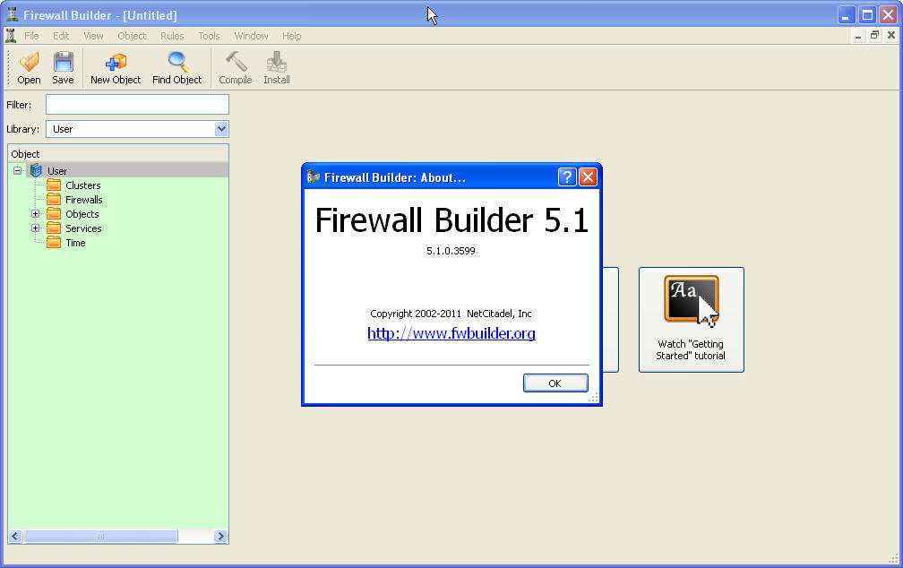 Firewall Builder 5.1 : Main View