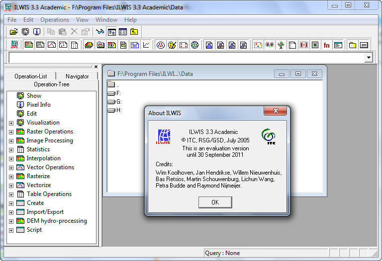 ILWIS Academic 3.3 : Main window